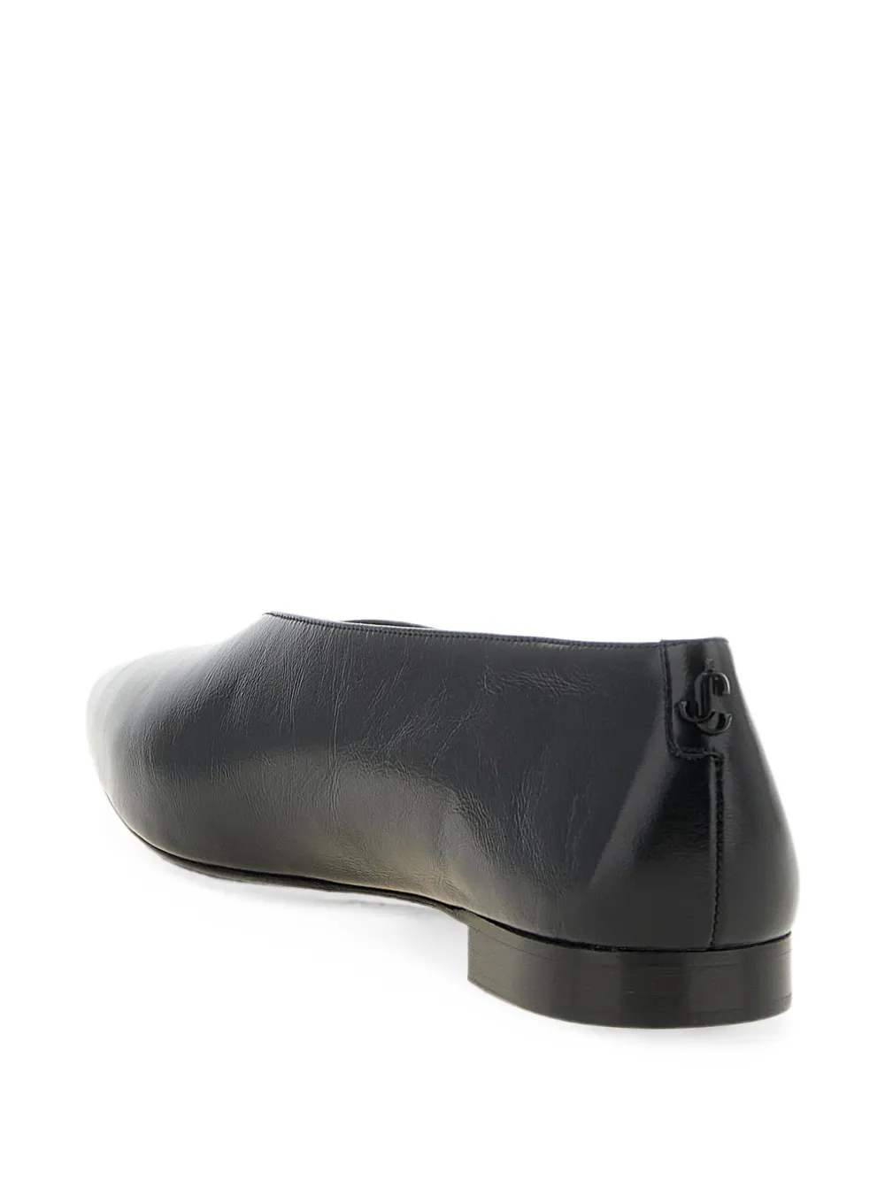 Jimmy Choo Margot V-neck leather ballet flats Zwart