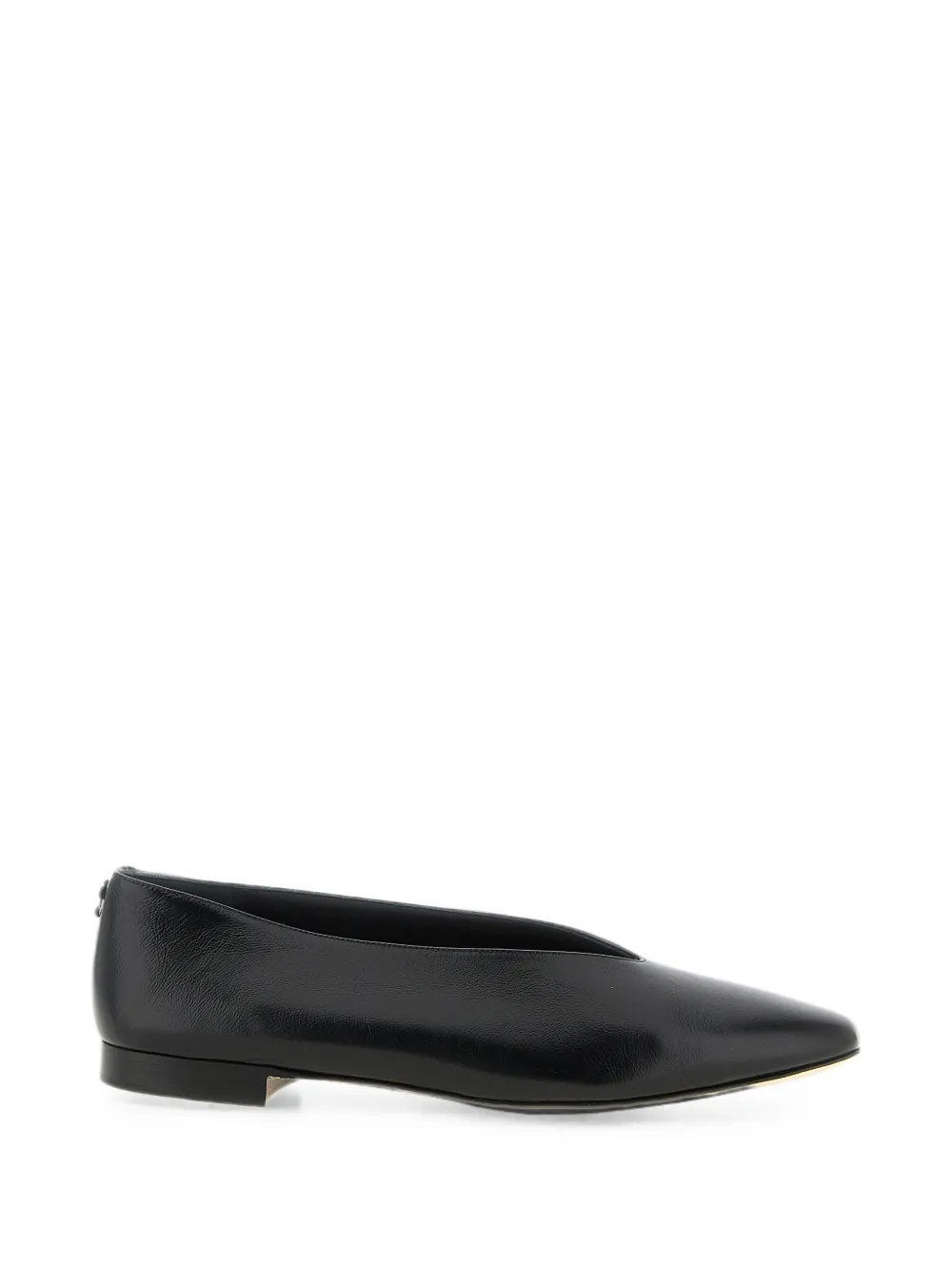 Jimmy Choo Margot V-neck leather ballet flats - Nero