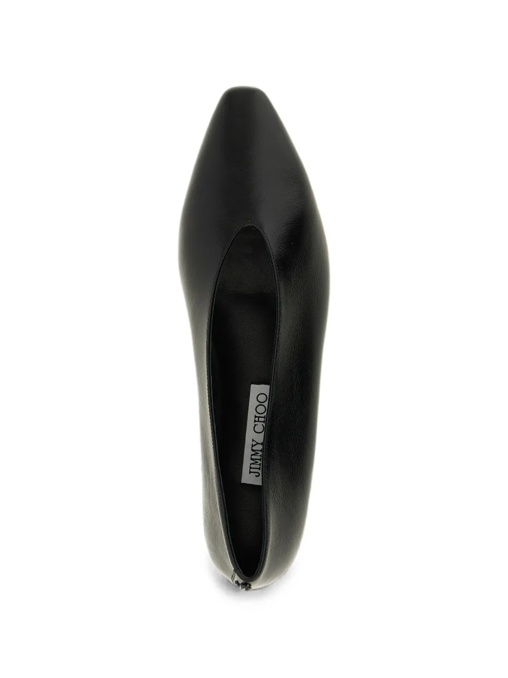 Jimmy Choo Margot V-neck leather ballet flats Zwart