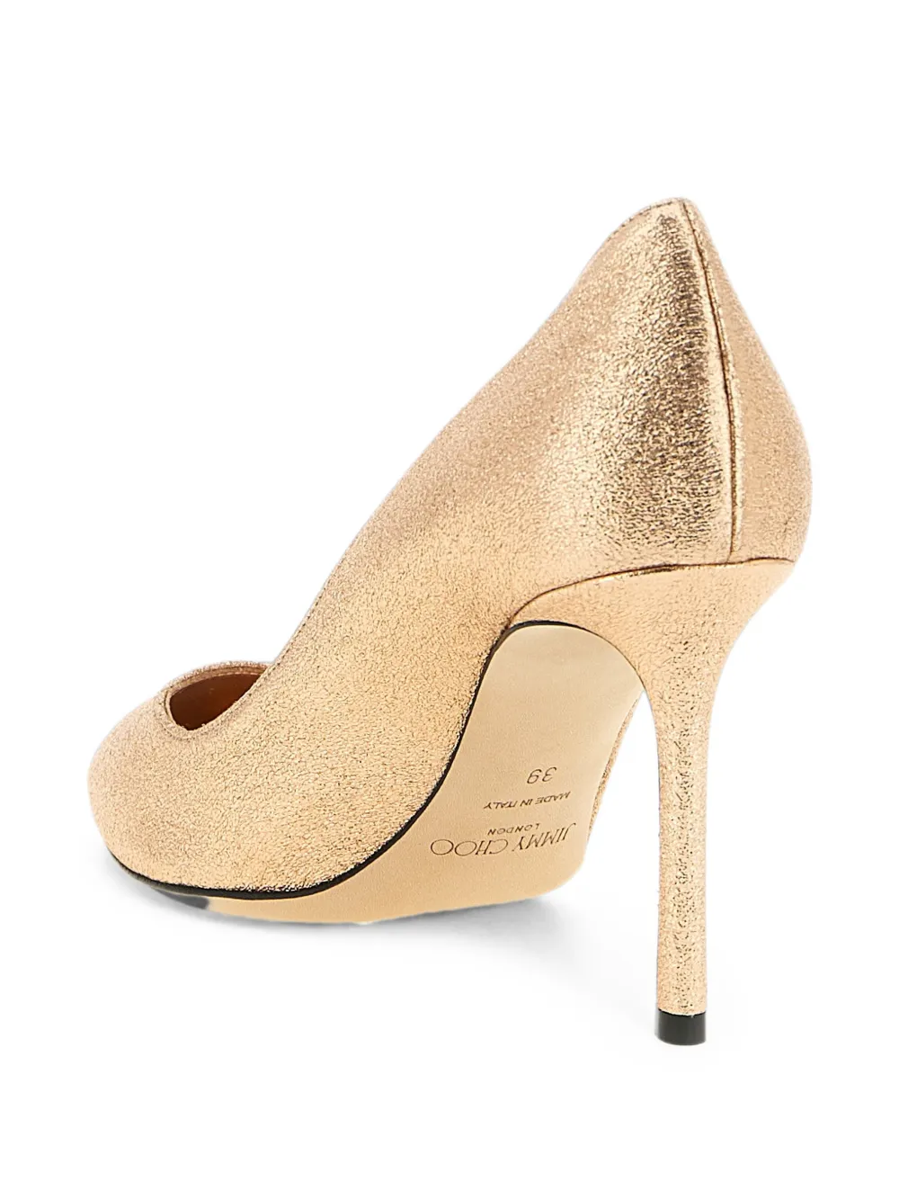 Jimmy Choo Romy 85 glitter-effect pumps Goud