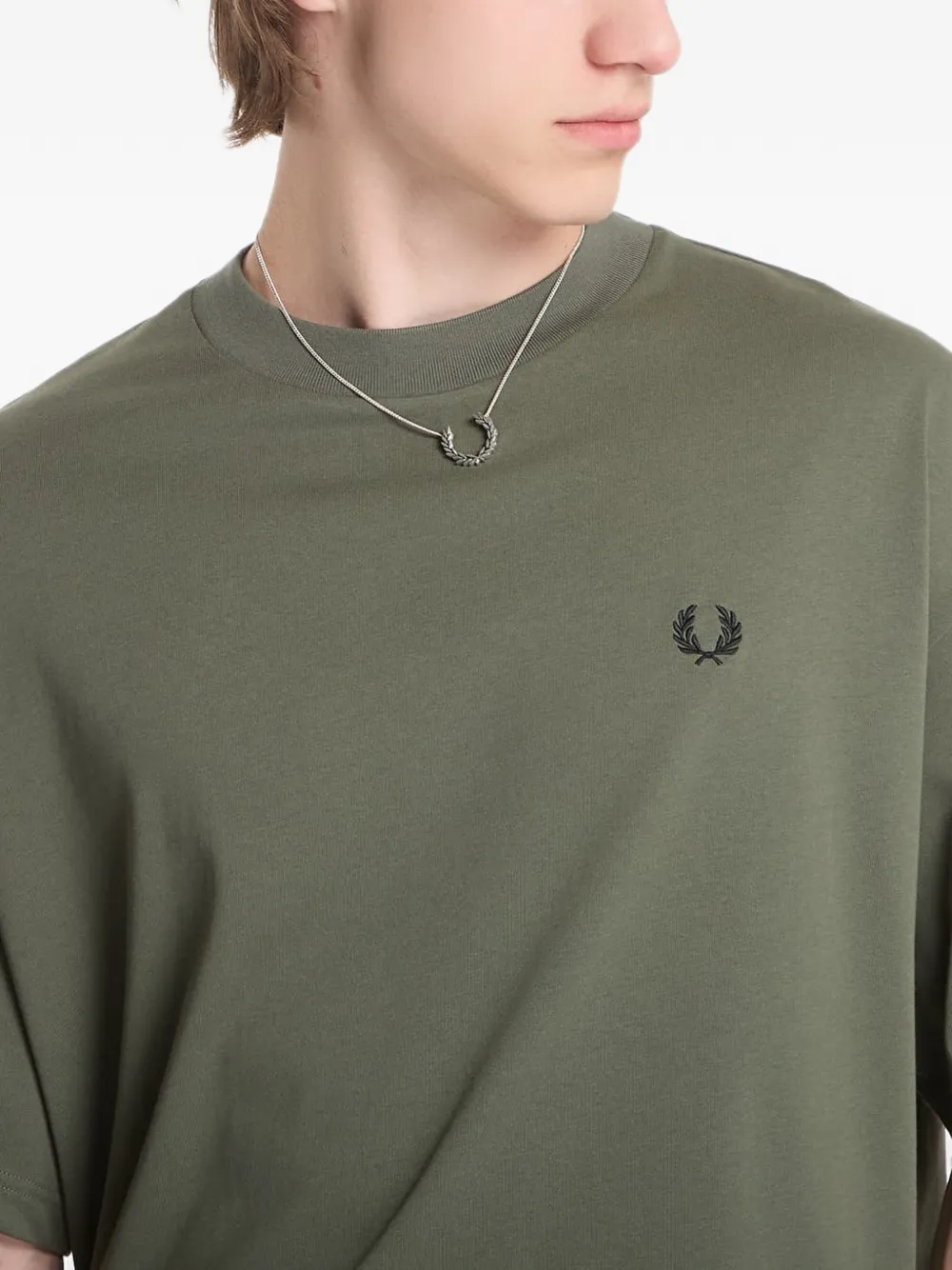 Fred Perry T-shirt met geborduurd logo Groen