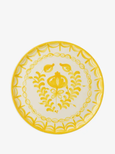 J-LINE Granada floral-print plate