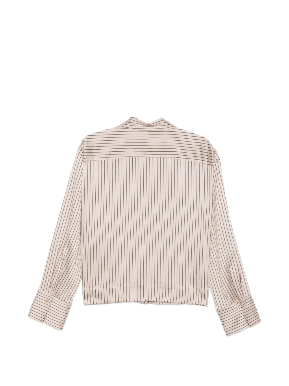 Alysi shirt met verticale streep en borstzak Beige