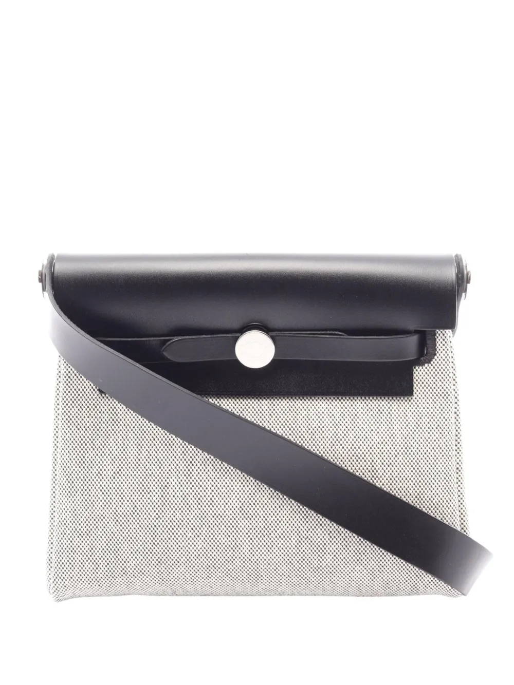Hermès Pre-Owned 2025 Military Toile and Vache Hunter Herbag Zip Umhängetasche 20cm - Grau