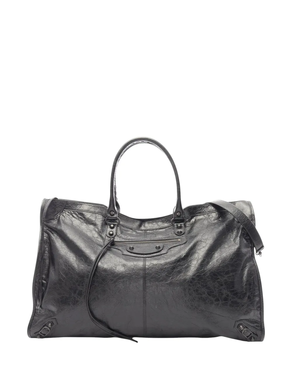 Balenciaga Pre-Owned 2018-2026 Motocross Le City Reisetasche aus Lammleder - Schwarz