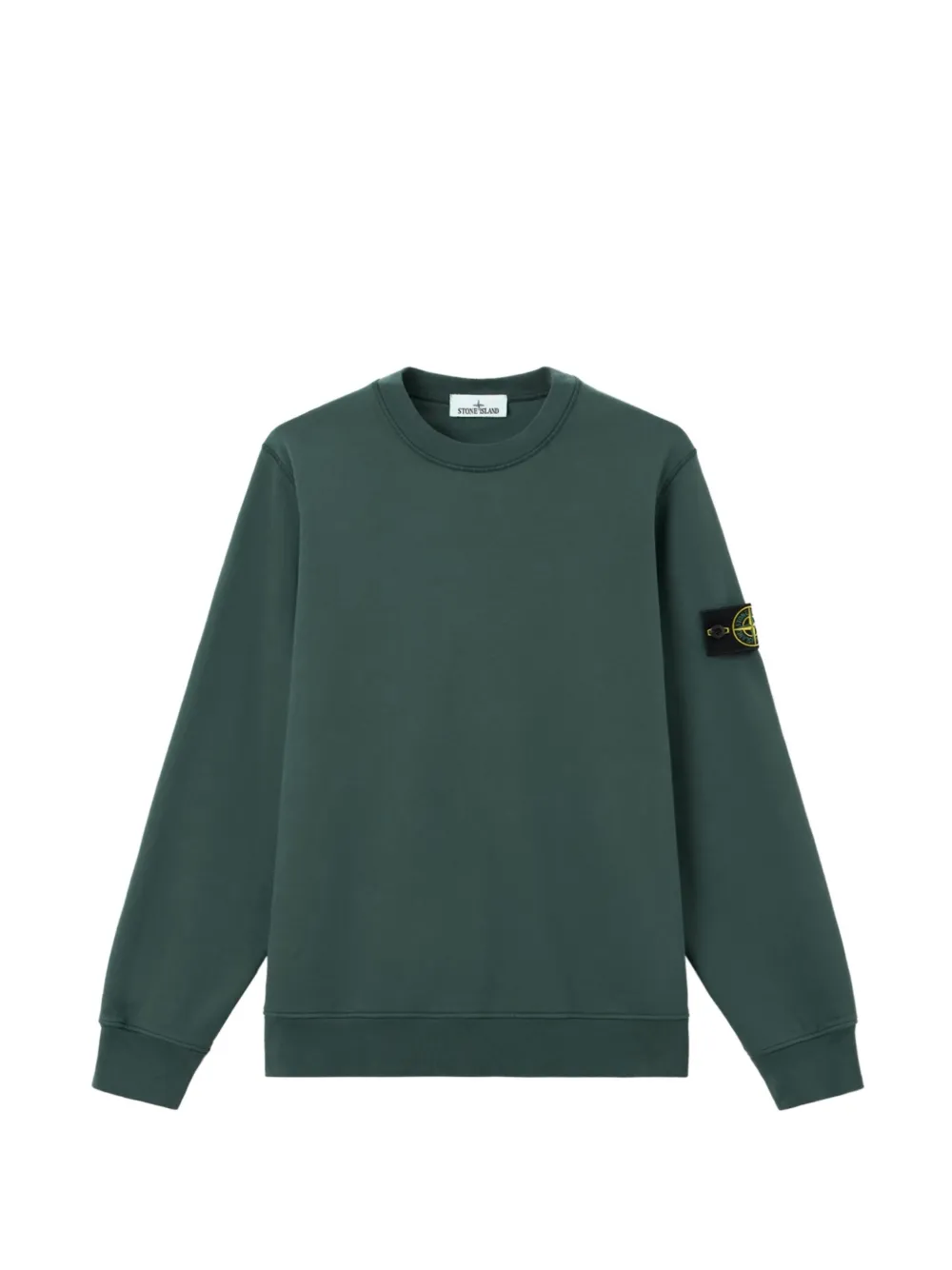 Stone Island Sweater met logo-patch en geverfd effect Groen