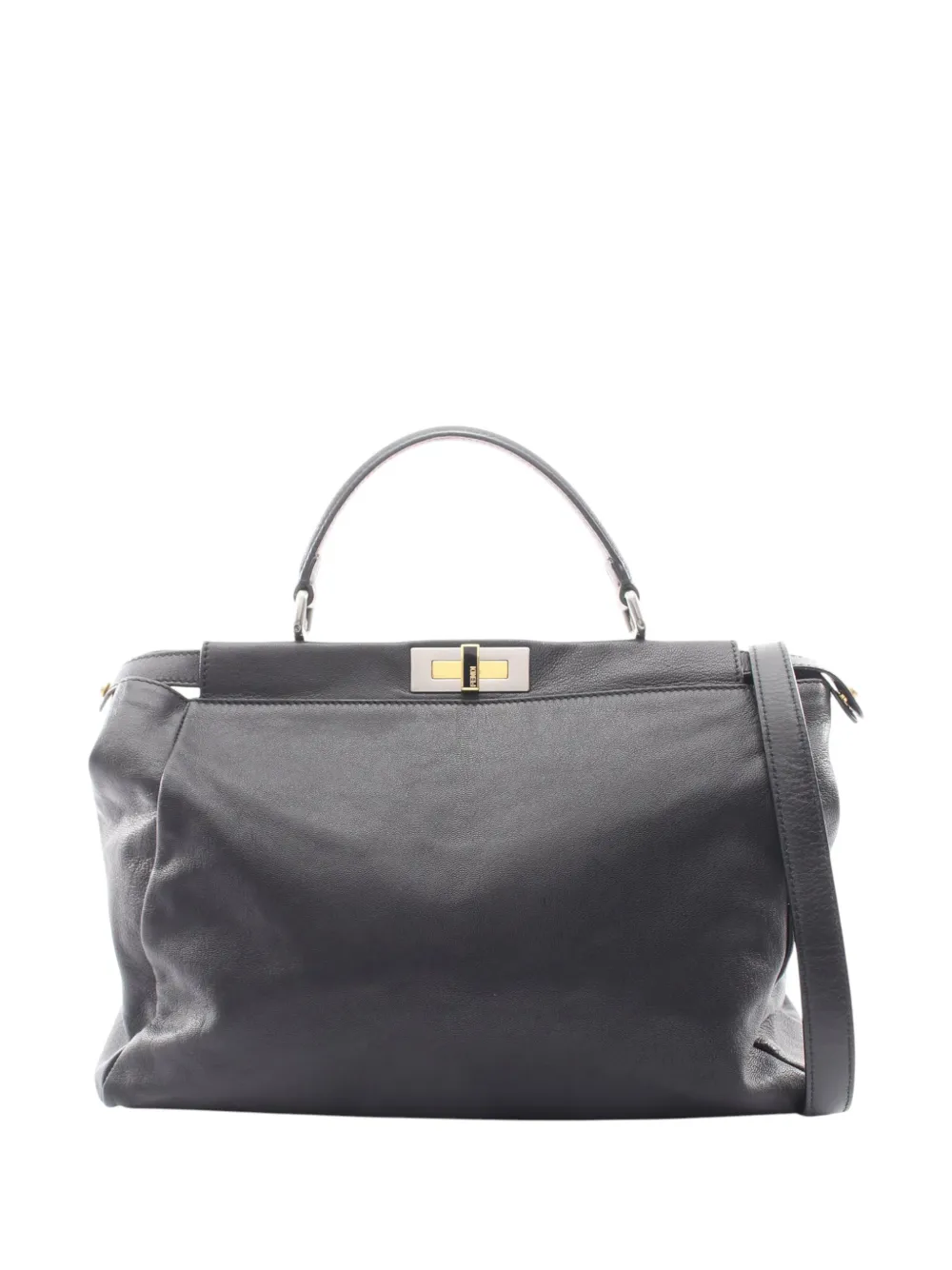 Fendi Pre-Owned 2000-2010 mittelgroße Peekaboo Iconic Satchel-Tasche - Schwarz