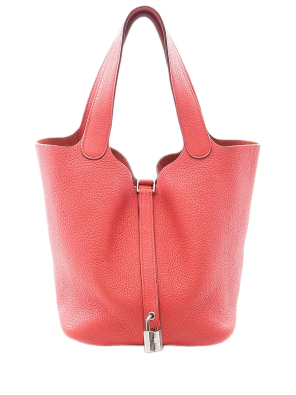 Hermès Pre-owned 2010 Clemence Picotin Lock 22 Handbag in Pink