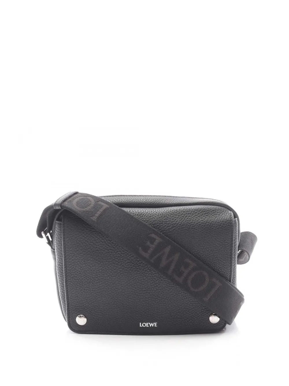 Loewe Pre-Owned 2010-2026 mittelgroße Pebble Kuriertasche aus Leder - Schwarz
