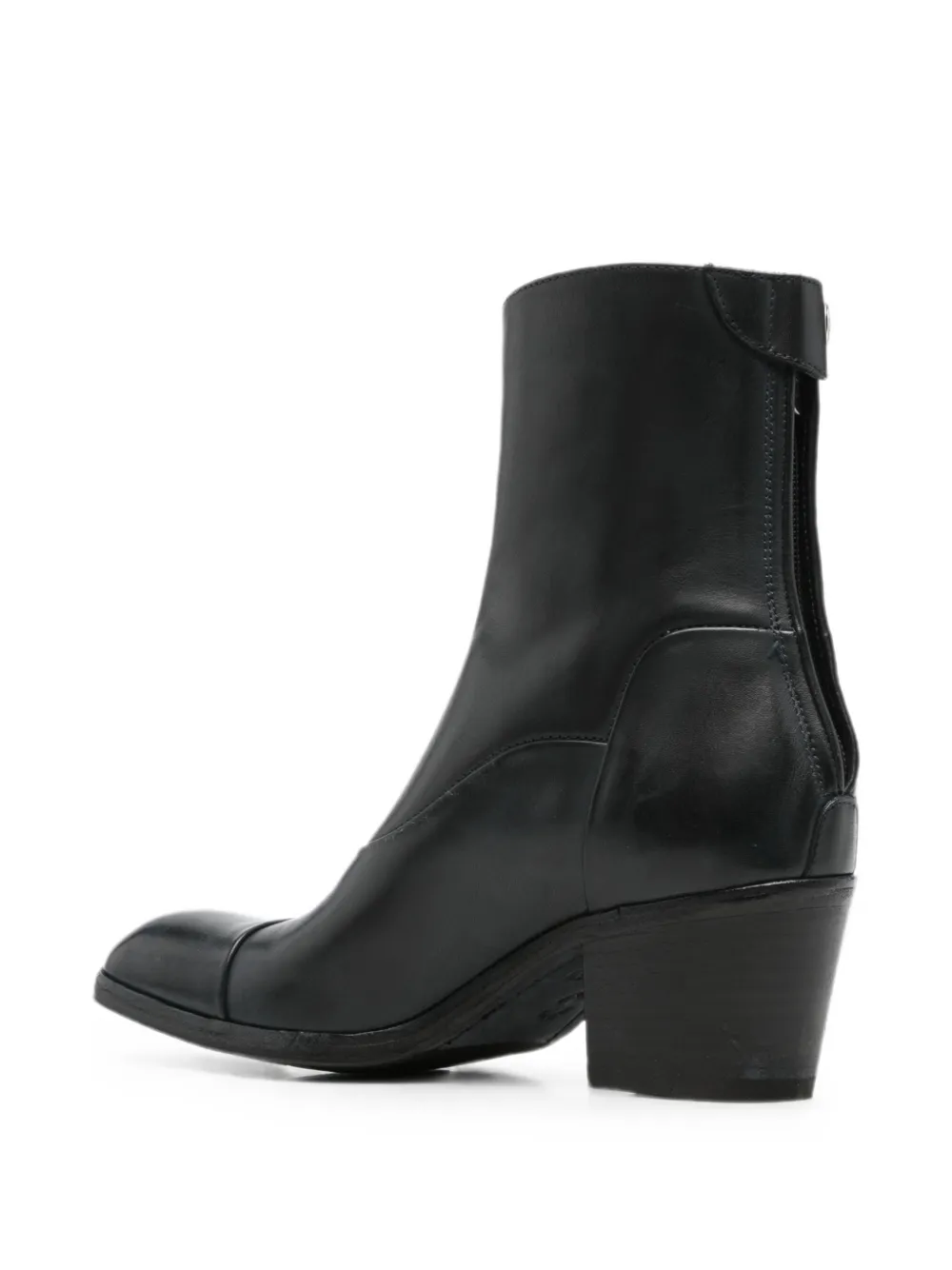 Alberto Fasciani cap-toe rear-zip boots Blauw