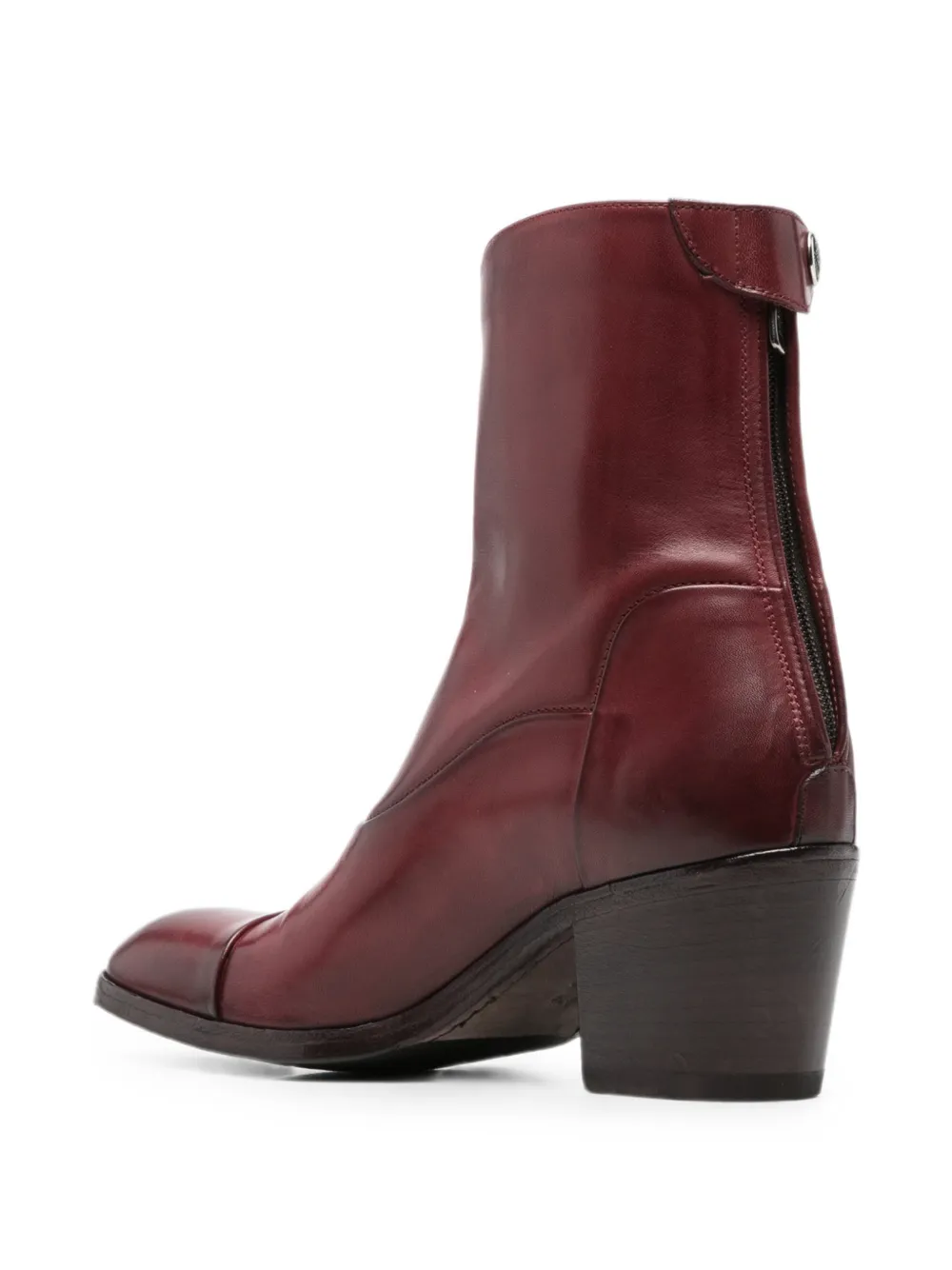 Alberto Fasciani rear-zip ankle boots Rood