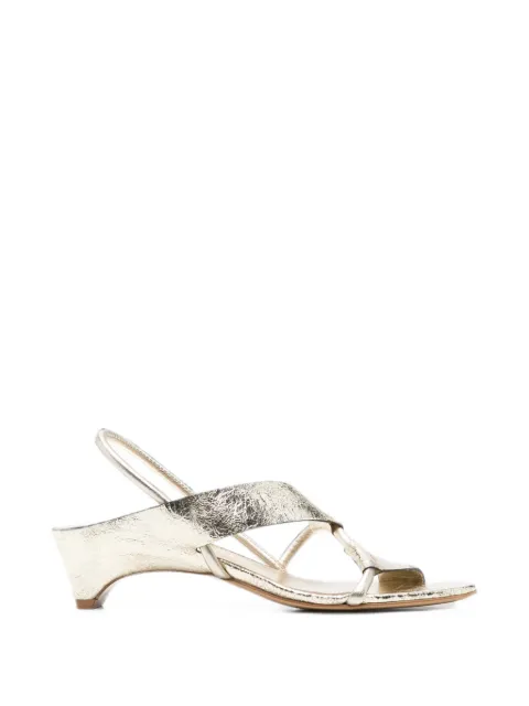 Del Carlo cracked-effect slingback sandals