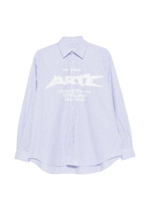 Arte Antwerp logo-print striped shirt