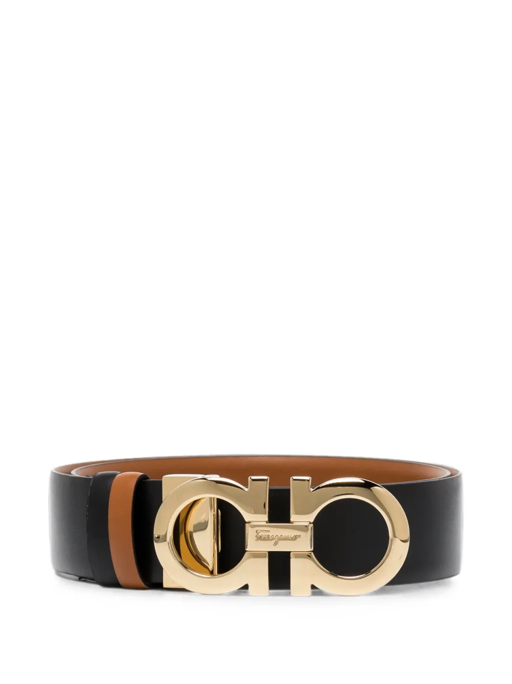 Ferragamo Gancini leather belt - Black