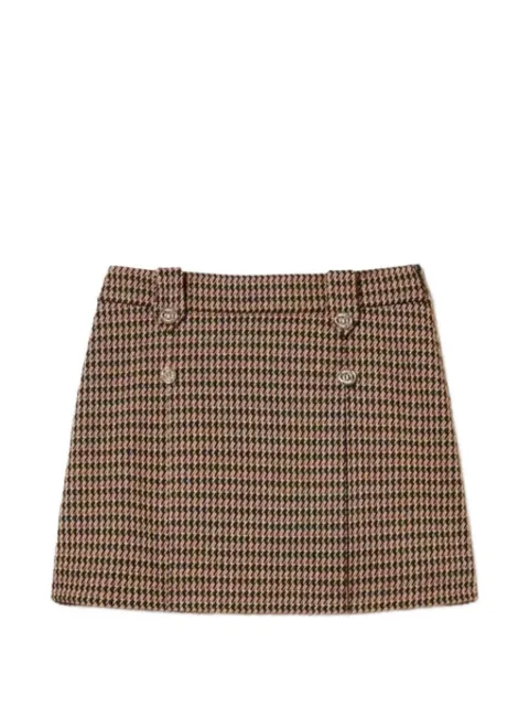 TWINSET Kids falda casual acampanada con motivo de espiga
