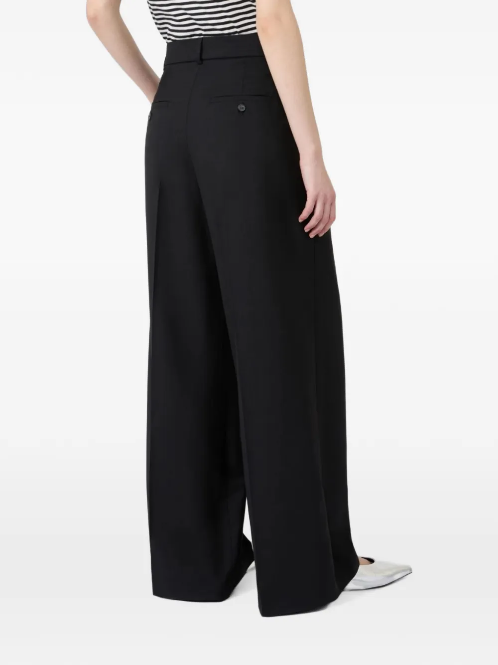 Weekend Max Mara Broek met geplooid detail Zwart