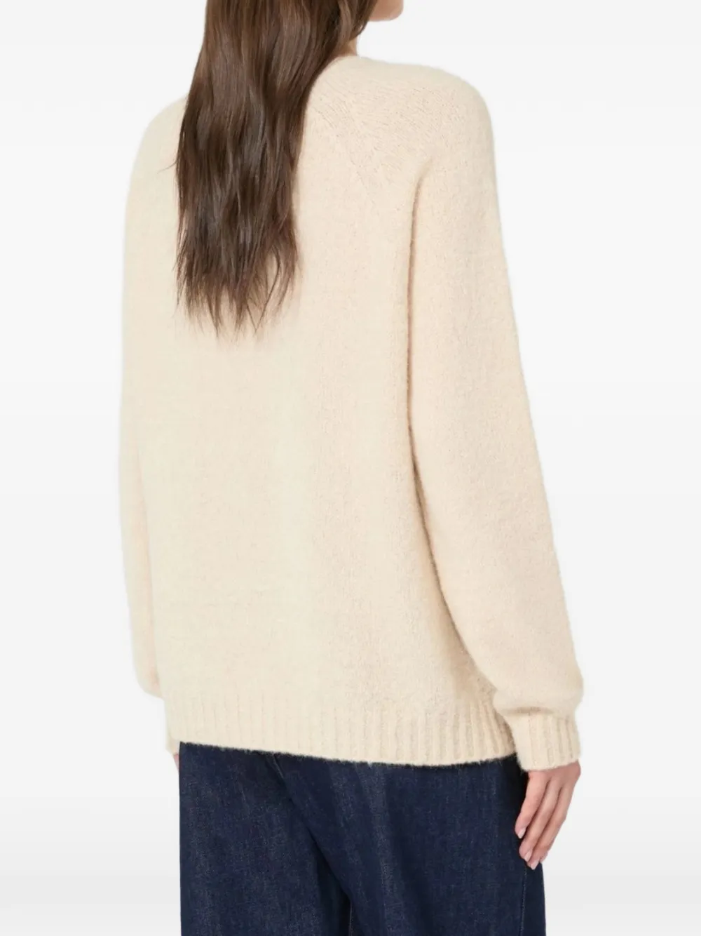 Weekend Max Mara Geborstelde trui met raglan mouwen Beige