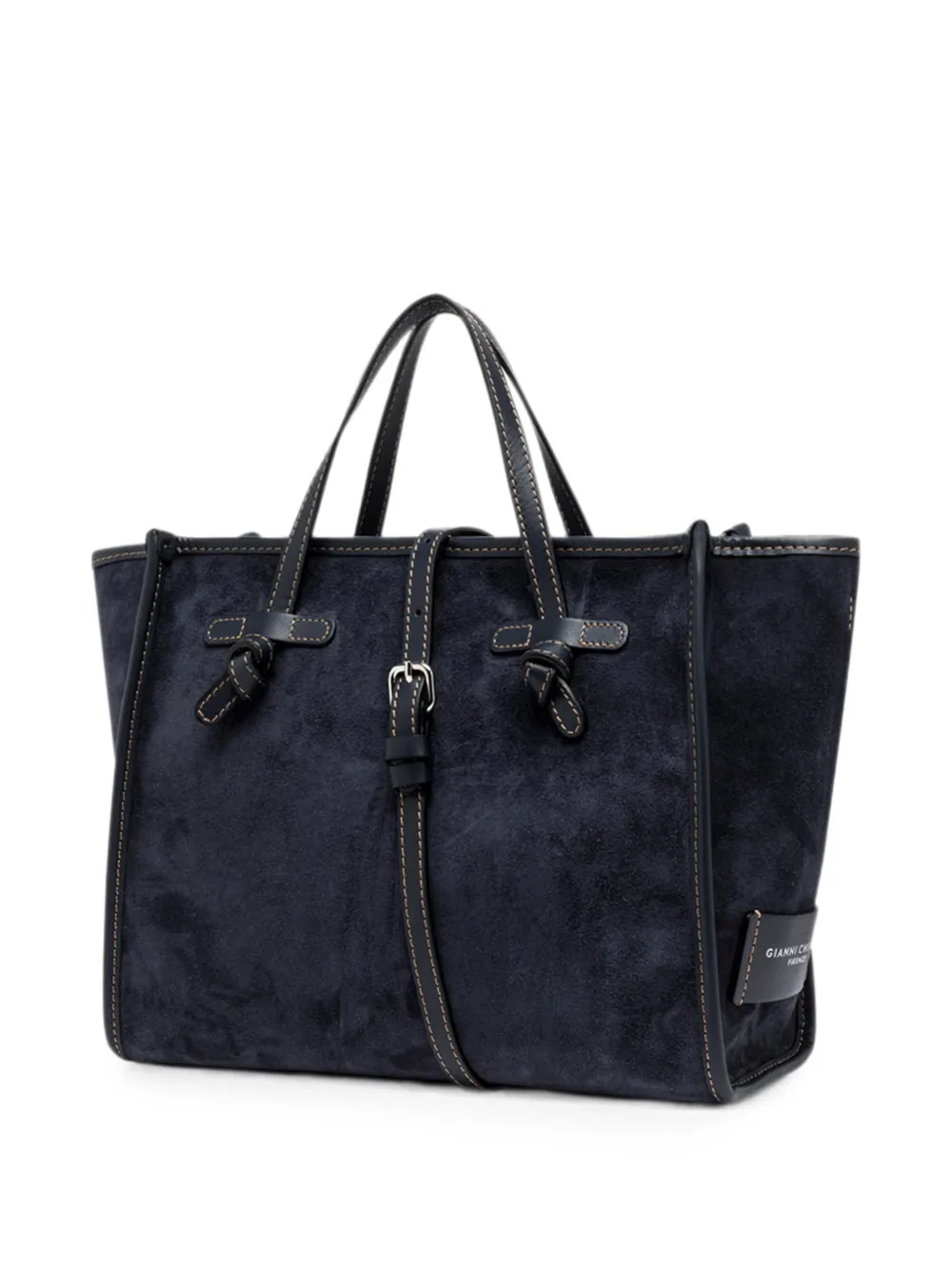 GIANNI CHIARINI Marcella suède shopper Blauw
