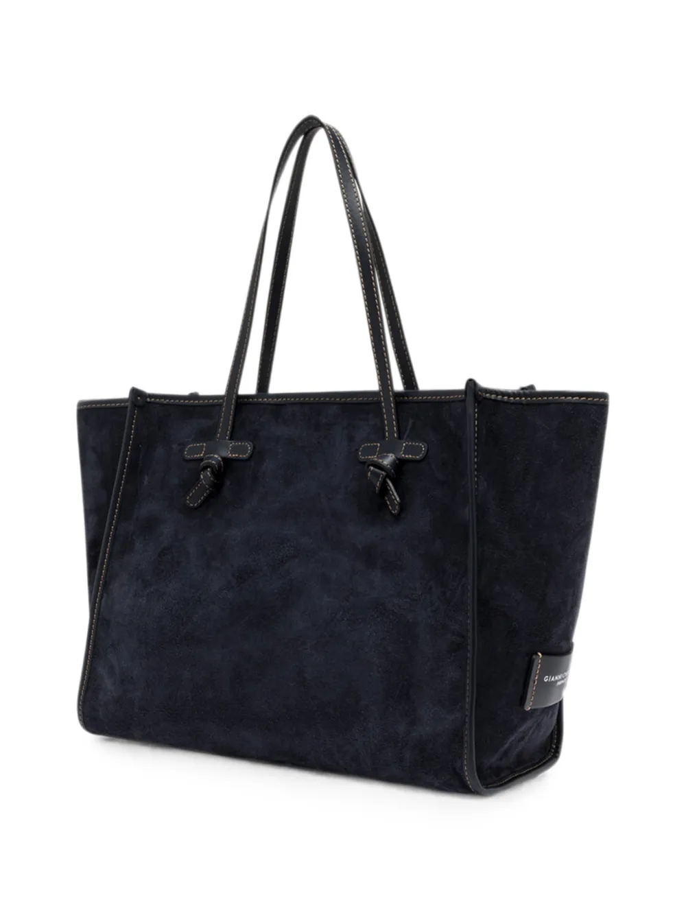 GIANNI CHIARINI Marcella suède shopper Blauw