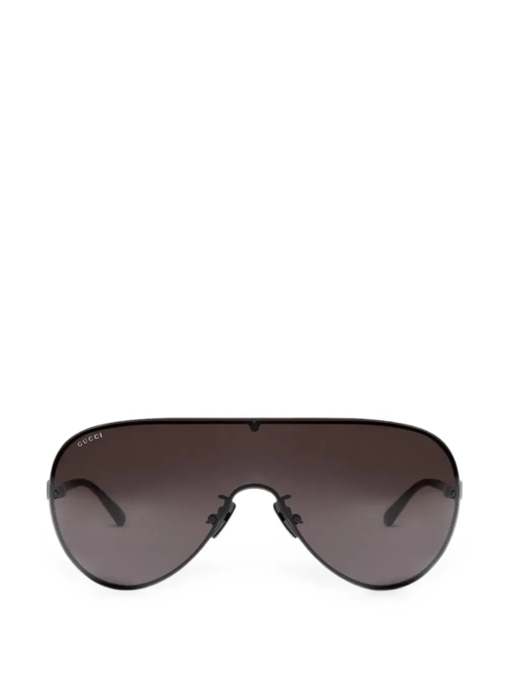 Gucci Eyewear geometric-frame shield sunglasses - Schwarz