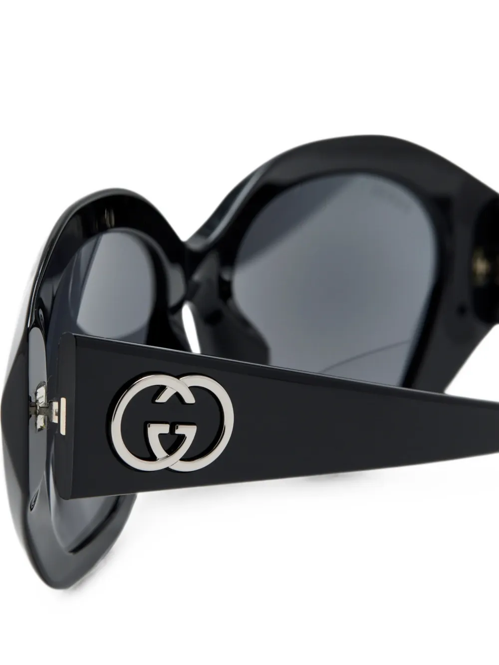 Gucci Eyewear Zonnebril met cat-eye montuur en GG-logo Zwart