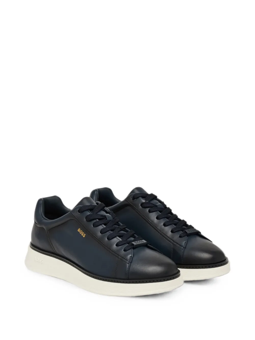 BOSS logo-print sneakers Blauw