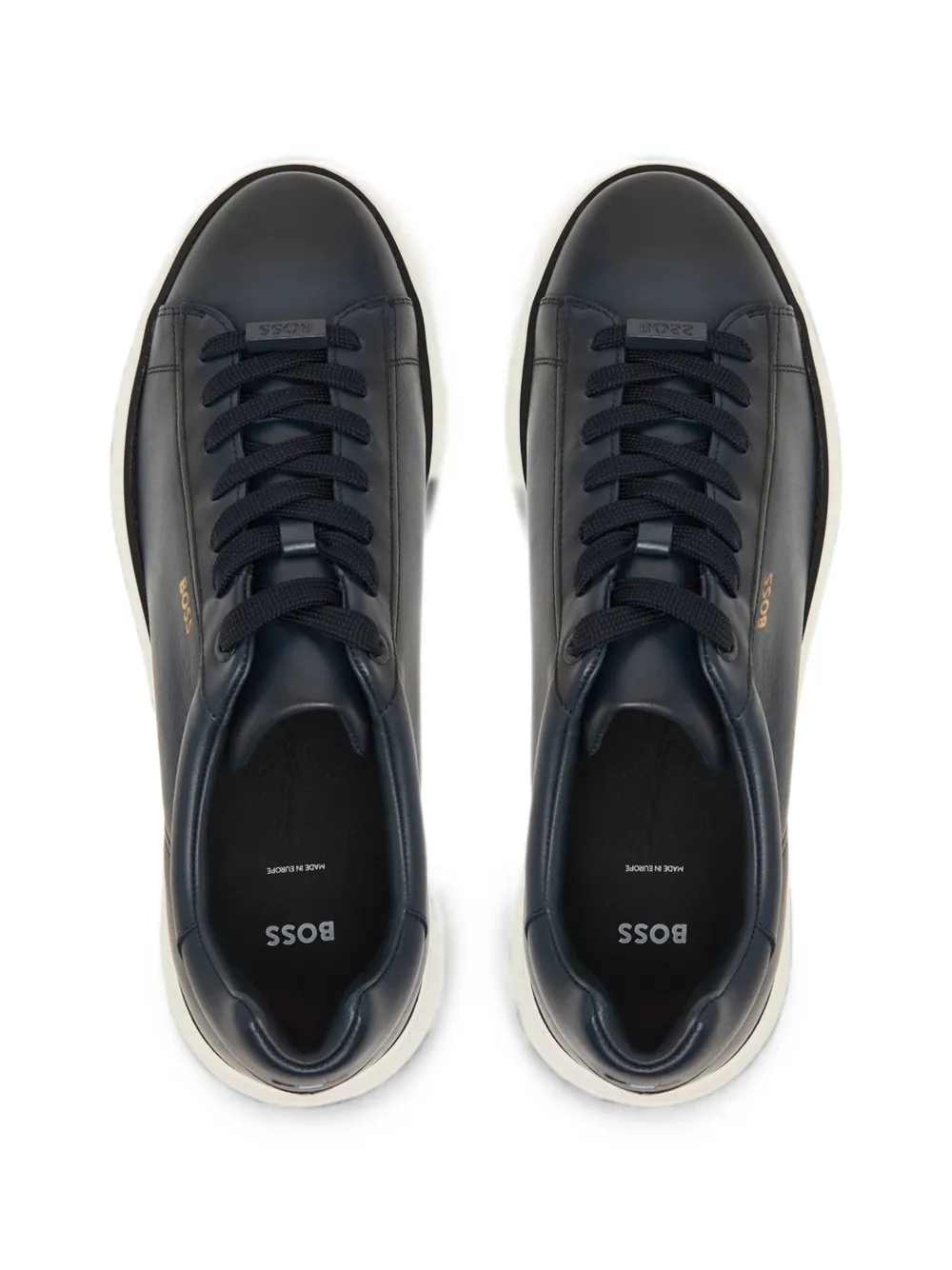 BOSS logo-print sneakers Blauw