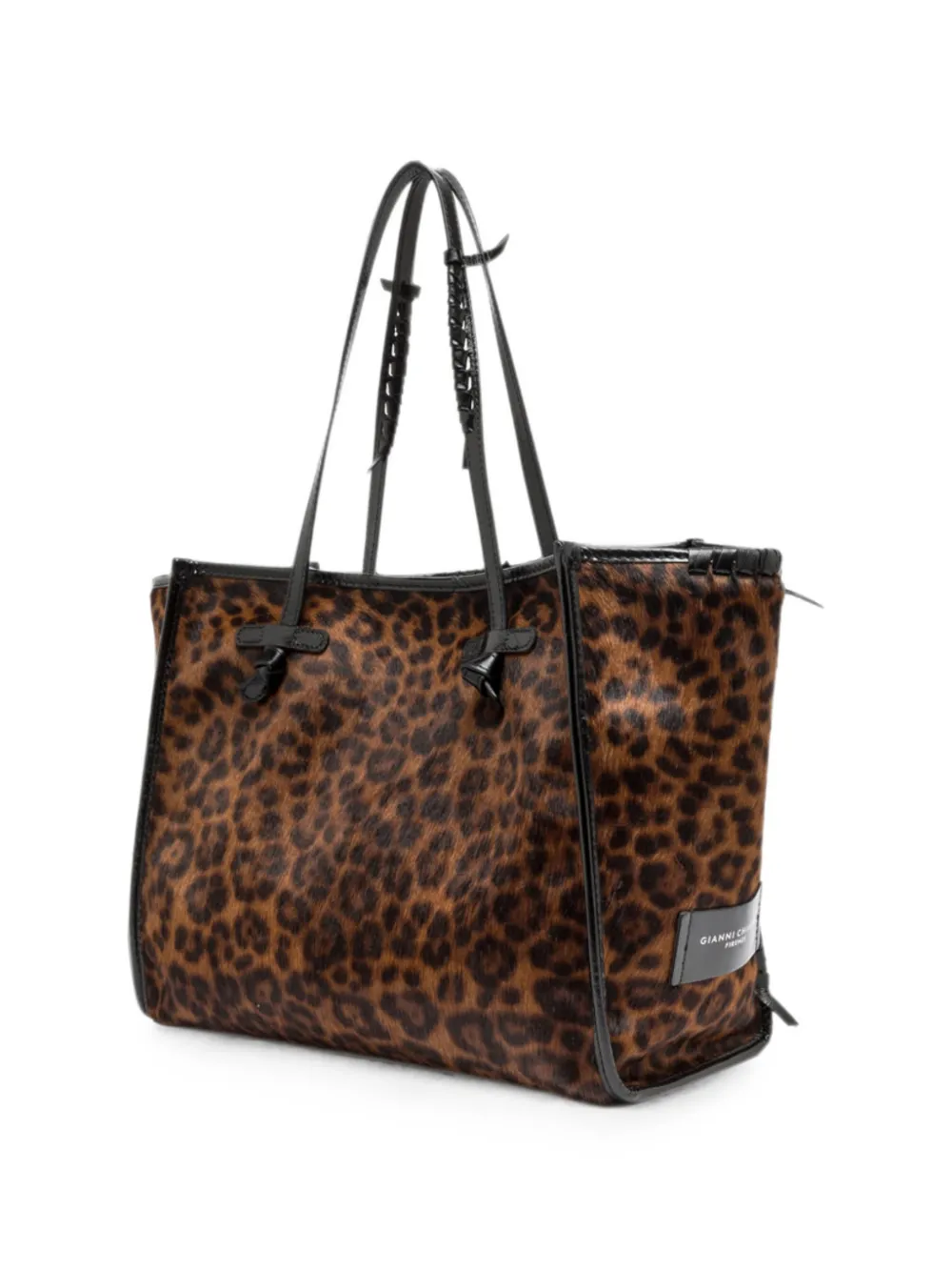 GIANNI CHIARINI Marcella shopper met luipaardprint Bruin