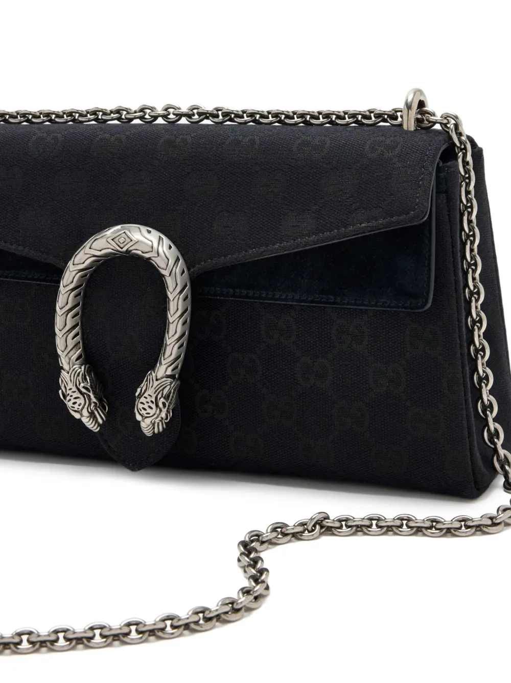 Gucci Medium Dionysus GG Supreme clutch Zwart