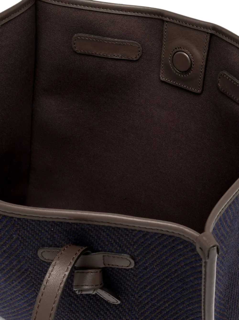 GIANNI CHIARINI Marcella schoudertas met visgraatpatroon Blauw