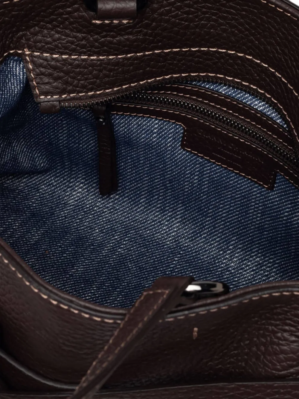 GIANNI CHIARINI Miranda shopper van bewerkt leer Bruin
