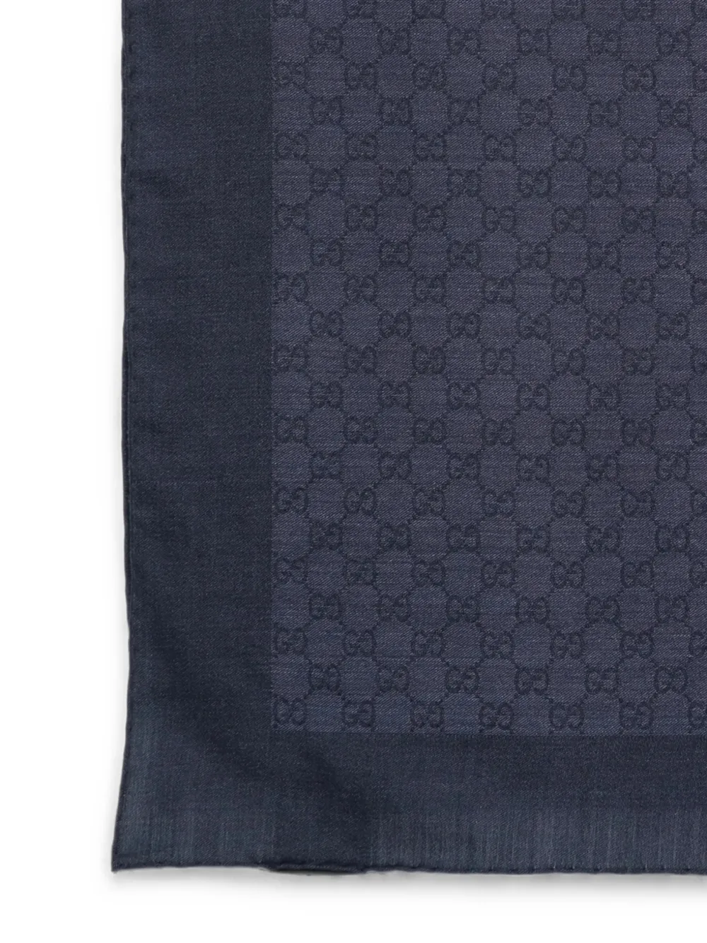 Gucci GG wollen zijden sjaal met jacquard Blauw