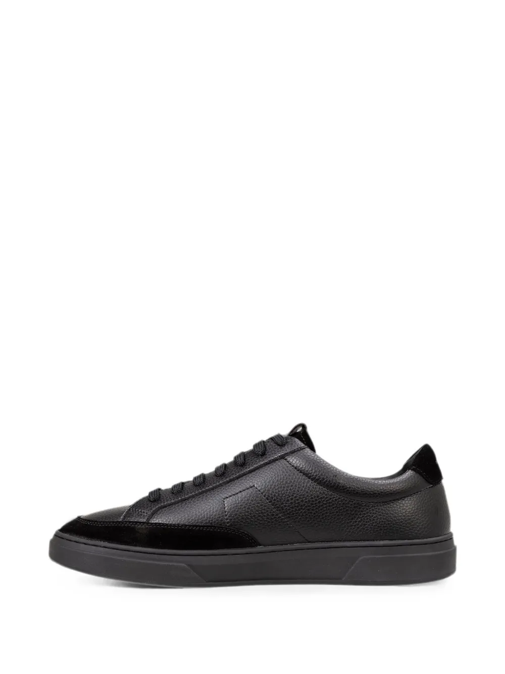 BOSS Leren sneakers Zwart