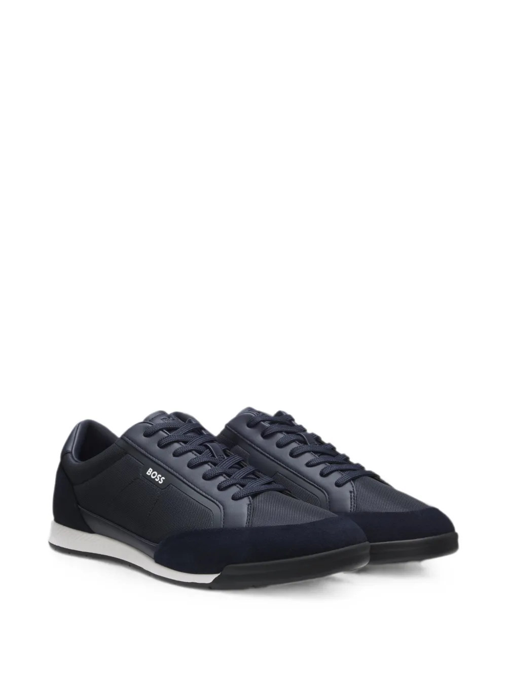 BOSS Nitan panelled sneakers Blauw