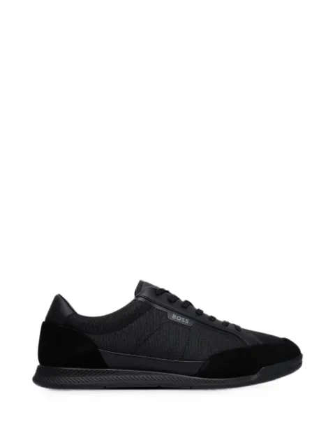 BOSS suede-panelled sneakers