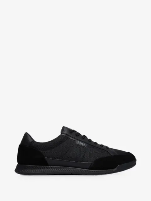 BOSS suede-panelled sneakers