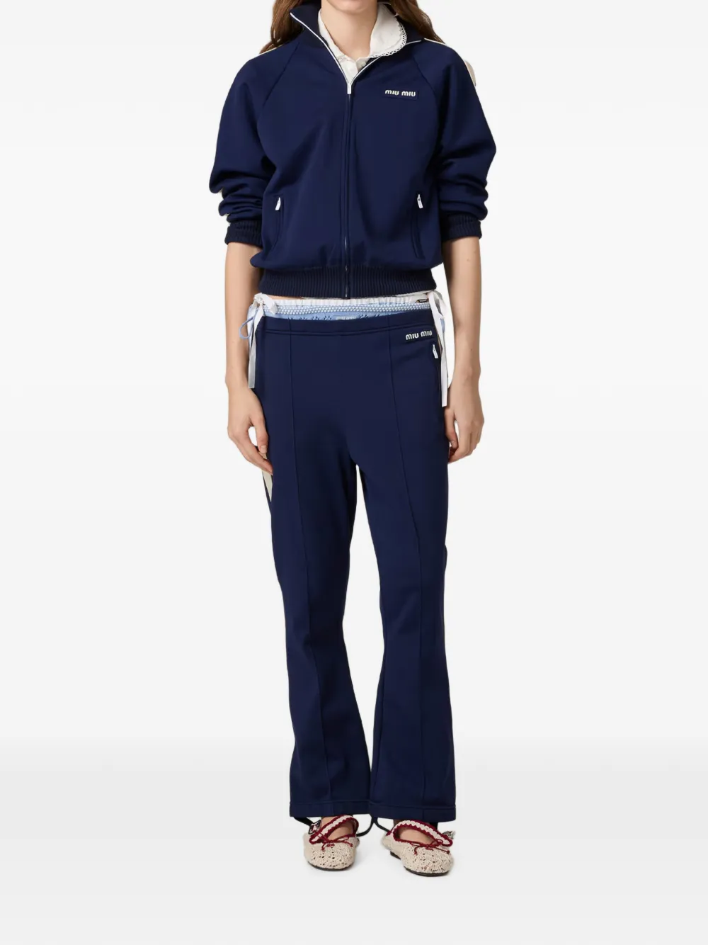 Miu Trainingsjack met zijstreep Blauw