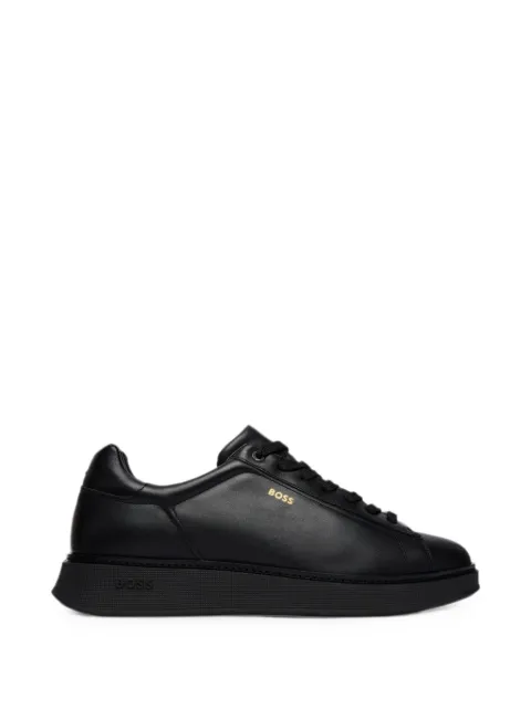 BOSS zapatillas de piel con logo estampado