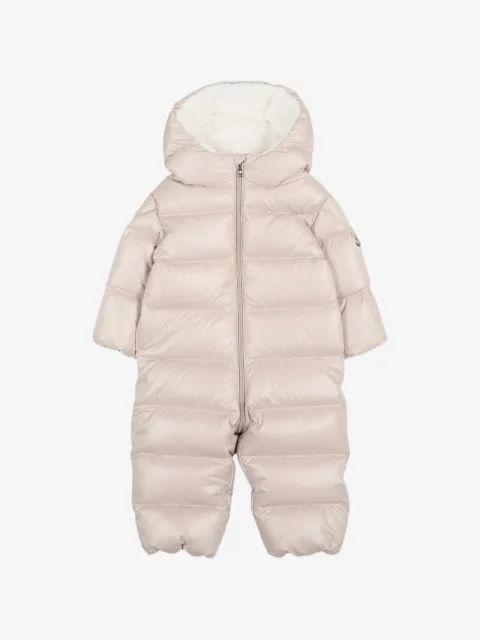 Moncler Enfant traje de nieve acolchado con capucha