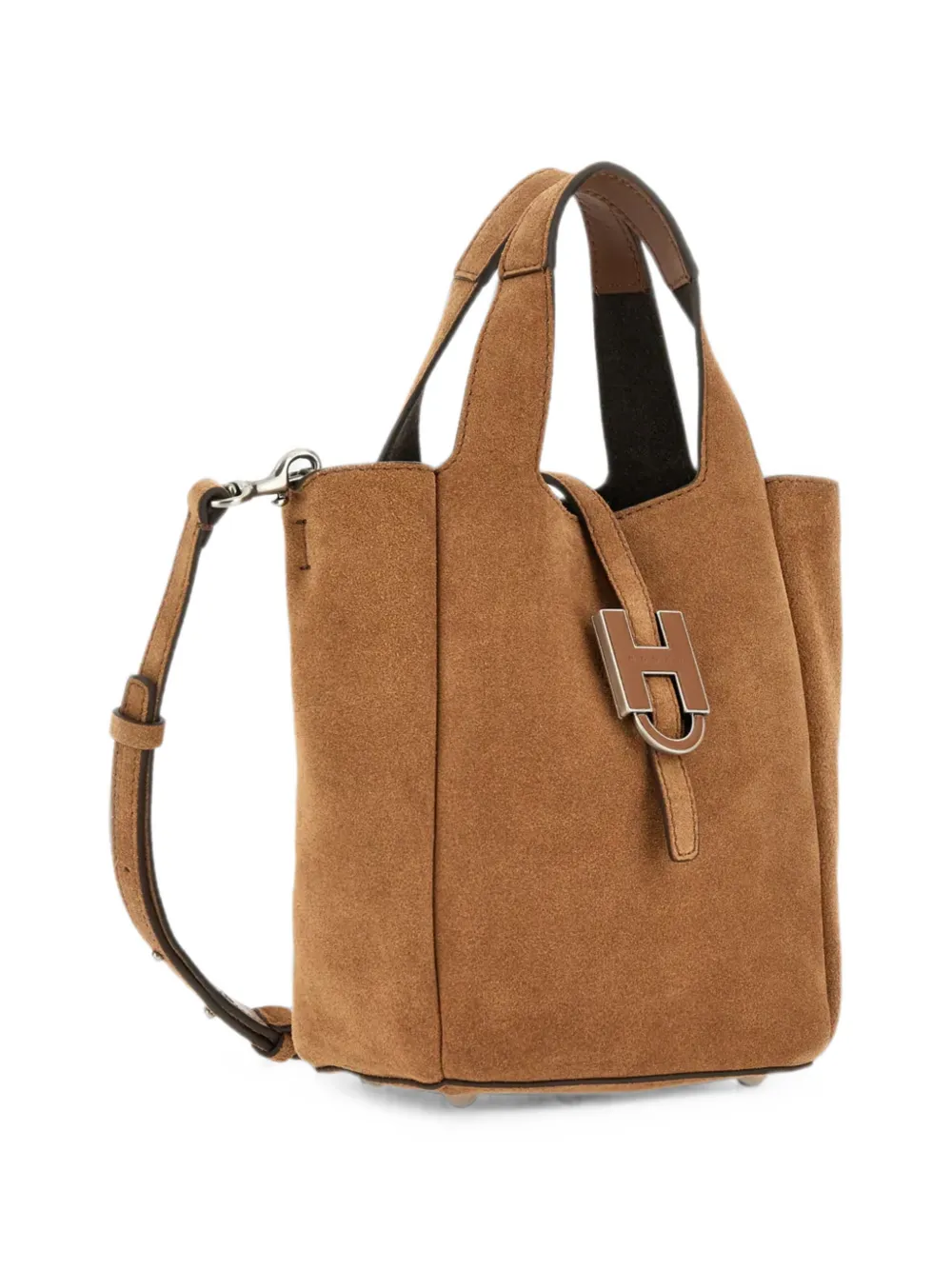 Hogan Shopper met logoplakkaat Bruin