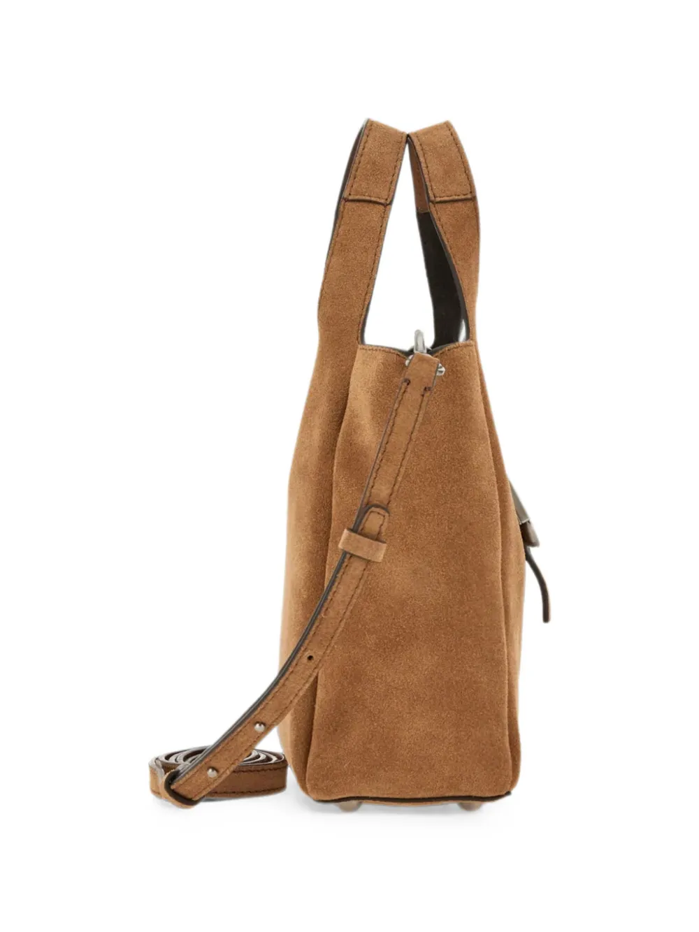 Hogan Shopper met logoplakkaat Bruin