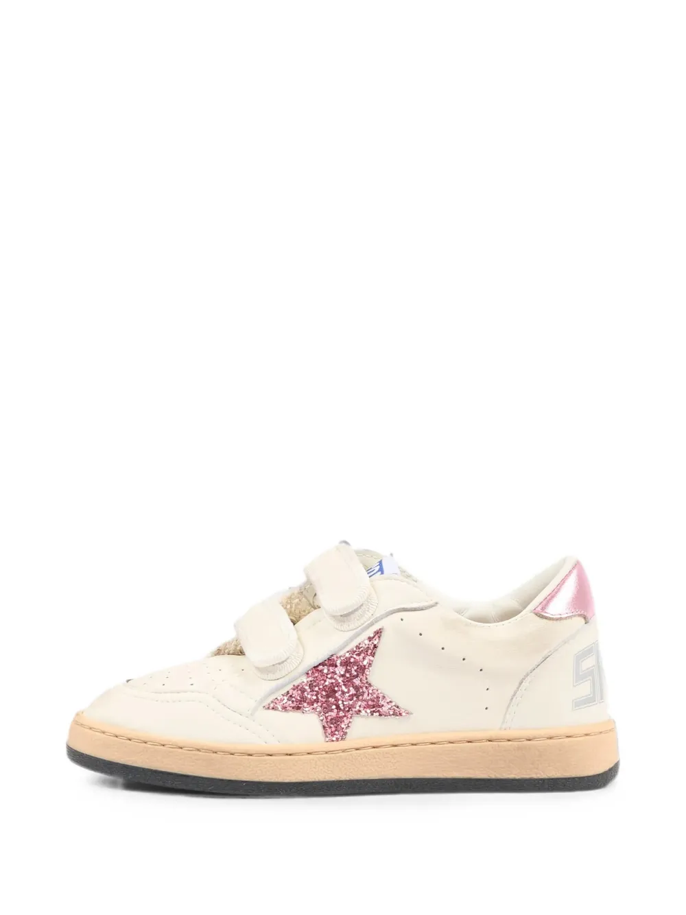 Golden Goose Kids Ball Star leather sneakers Beige