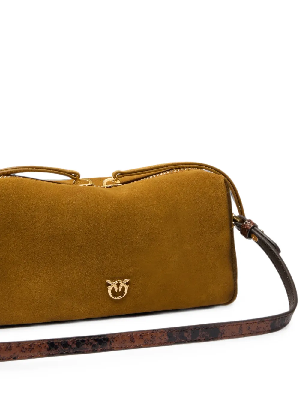 PINKO Boston suède schoudertas Bruin