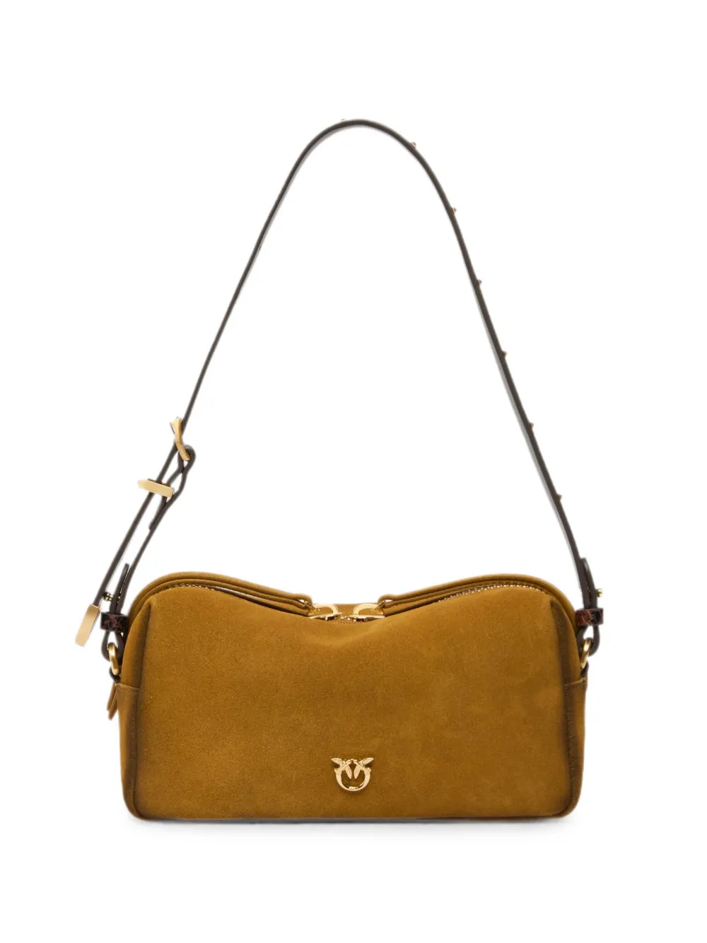 PINKO Boston suede shoulder bag - Braun