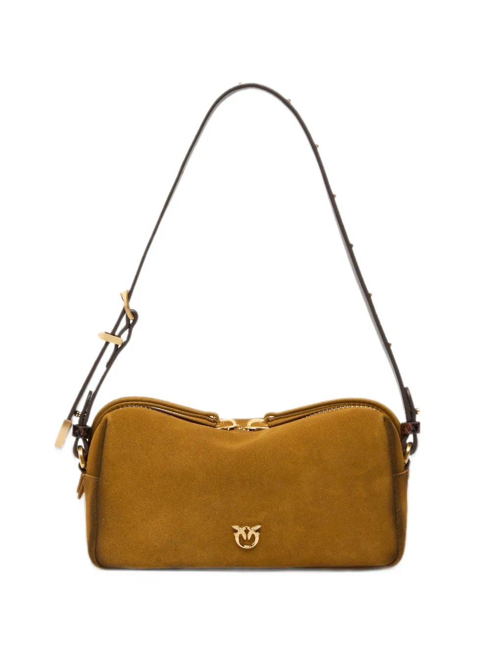 PINKO Boston suède schoudertas Bruin