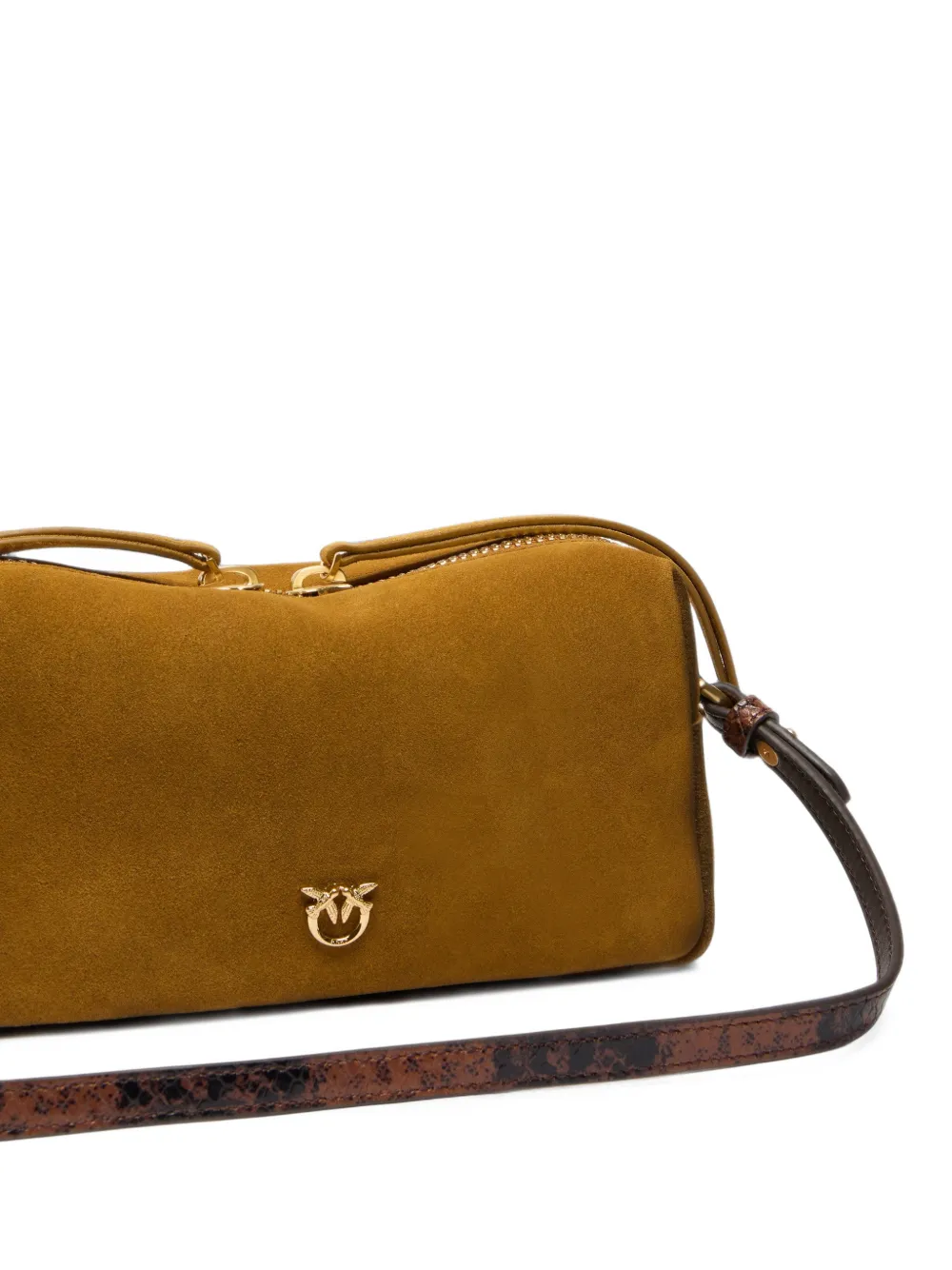 PINKO Boston suède schoudertas Bruin
