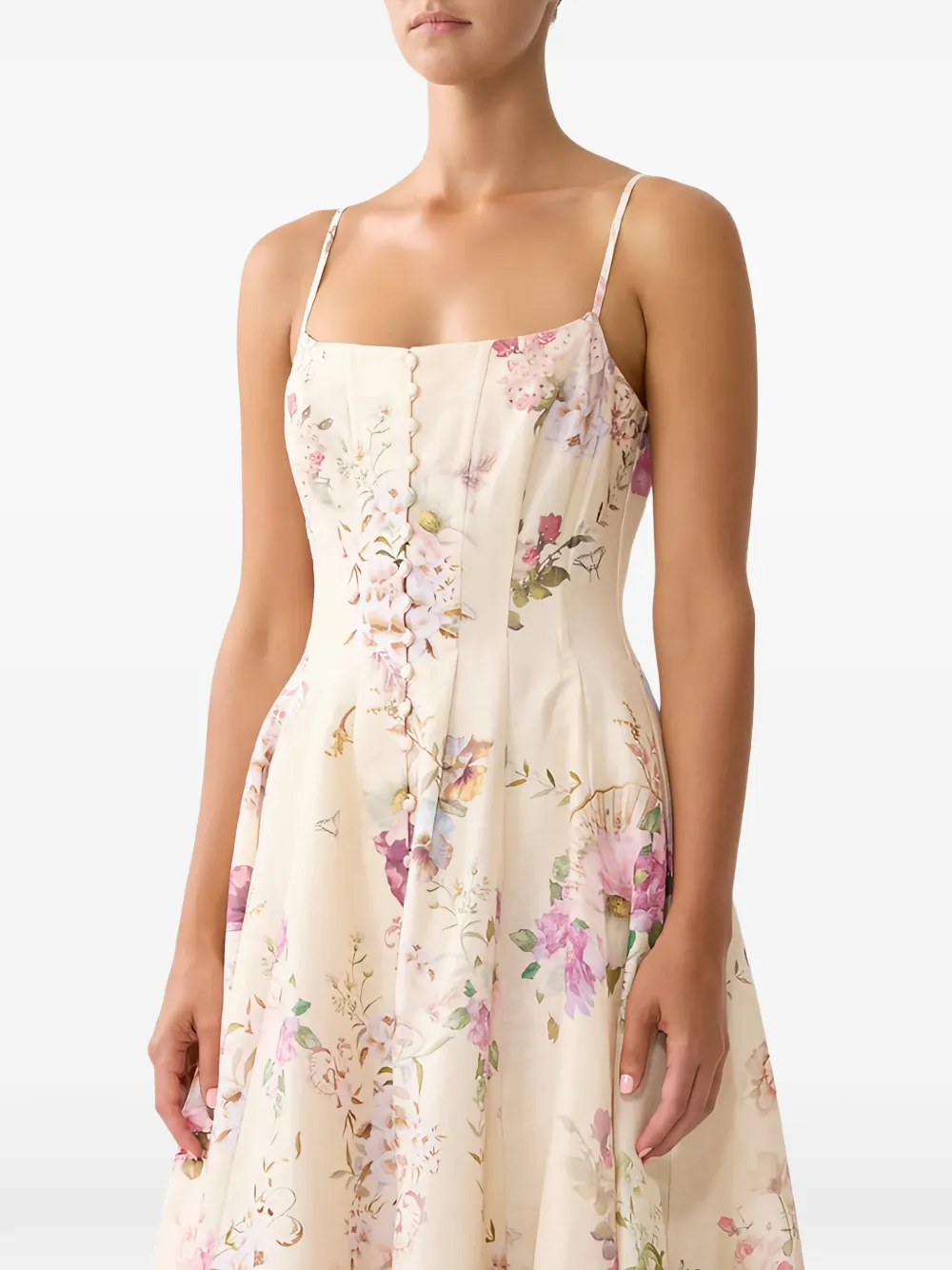 Camilla Adorned In Aranjuez maxi-jurk met bloemenprint Roze