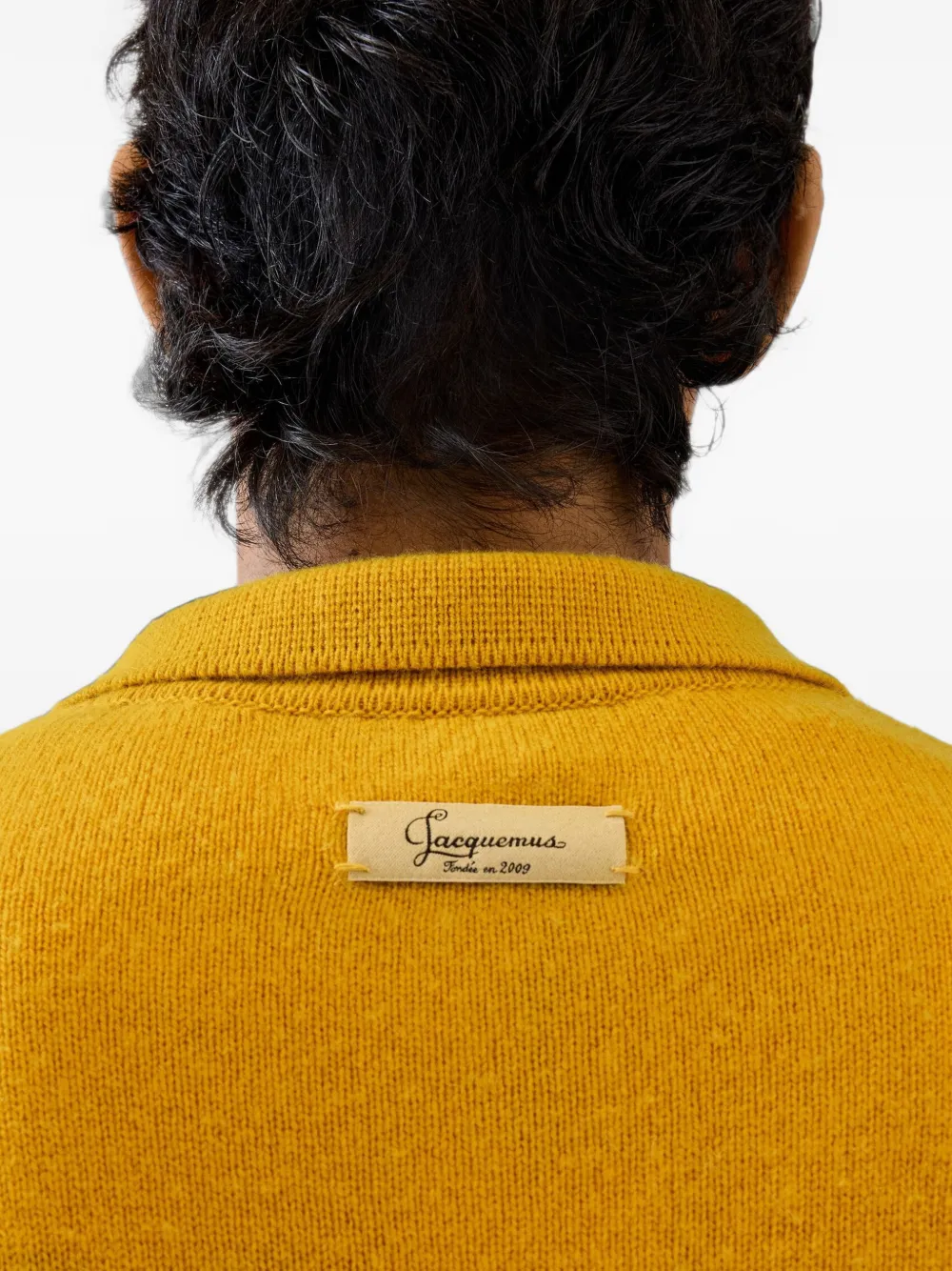 Jacquemus The cashmere polo shirt Geel