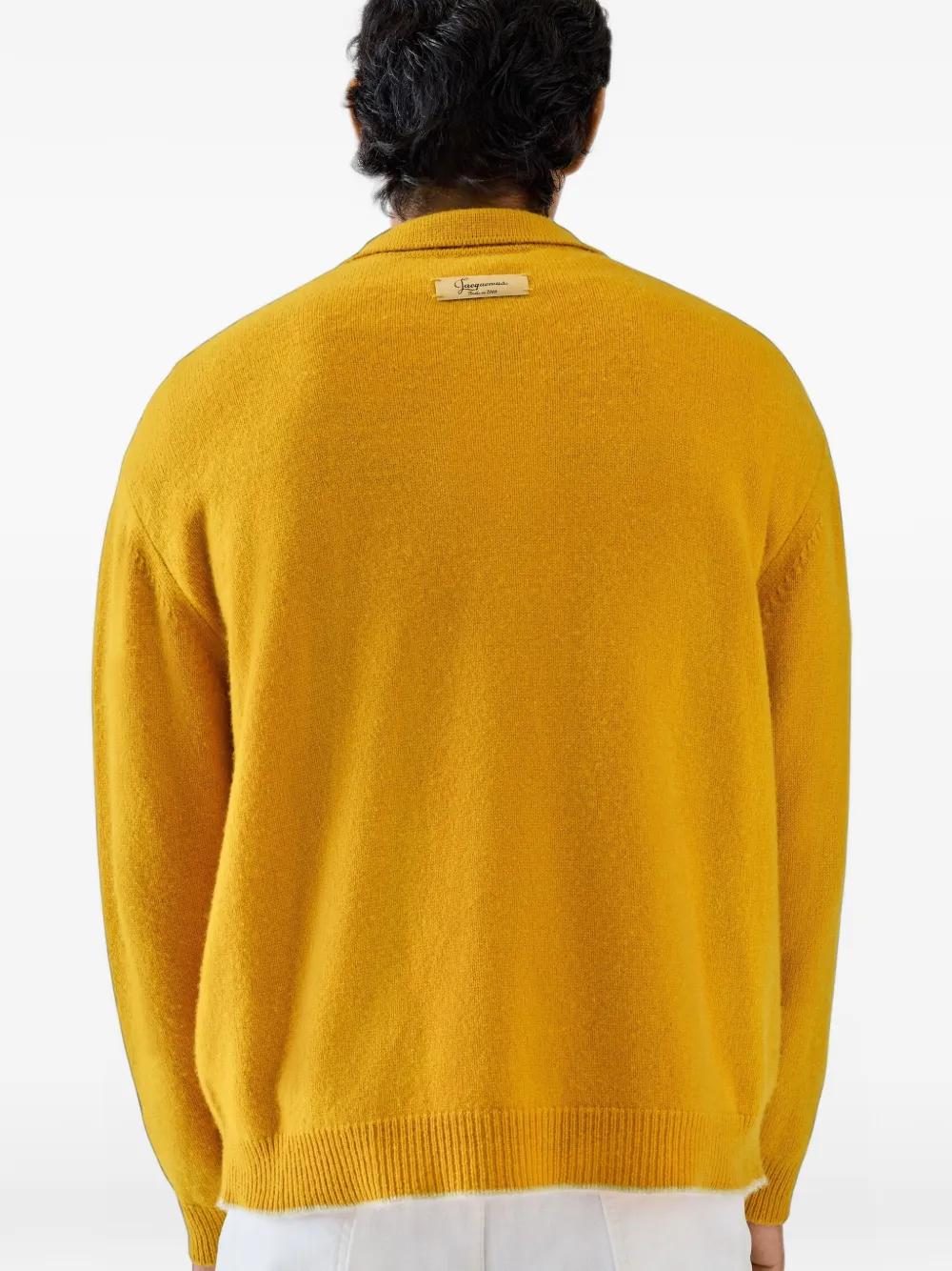 Jacquemus The cashmere polo shirt Geel