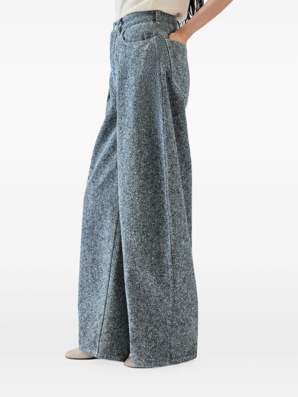 Jacquemus The Ovalo de-Nîmes denim pants Blauw